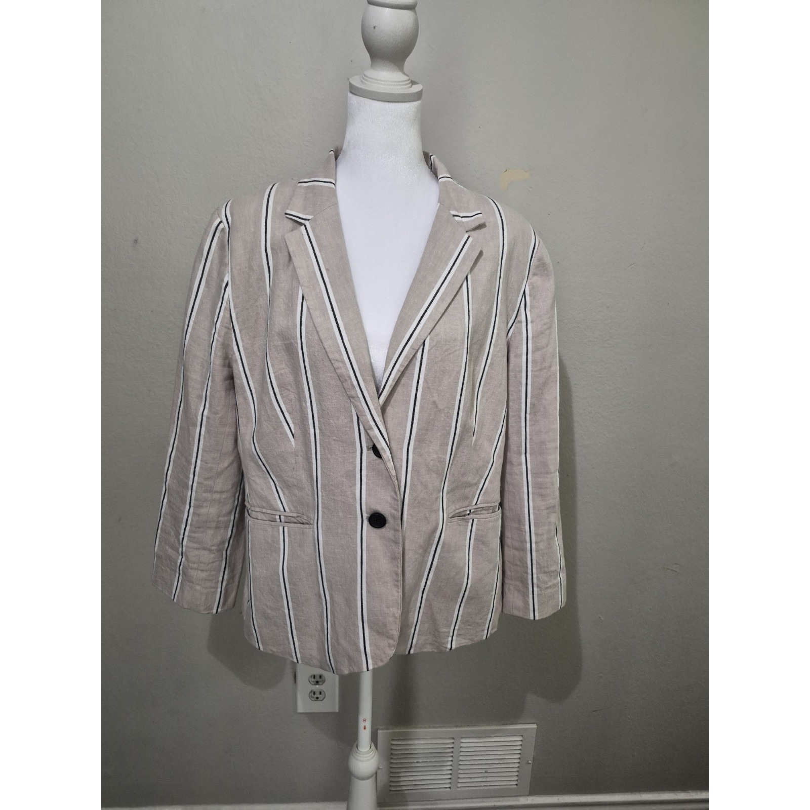 Banana Republic Blazer Jacket Coastal Business Preppy Academia Linen Blend 14